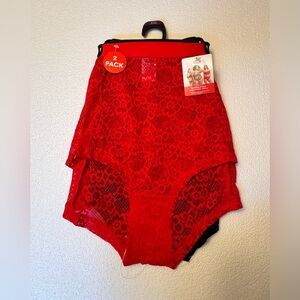 Parade Red Lace High-Waisted Panties - 2 Pack